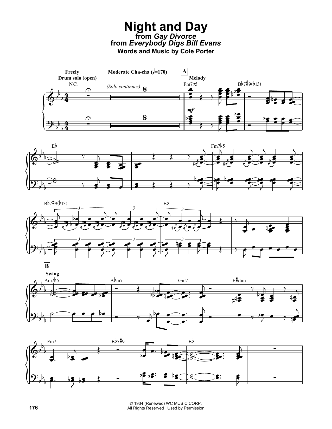 Product gallery: Page 1 of 1 Night And Day (from Gay Divorce), Bill Evans