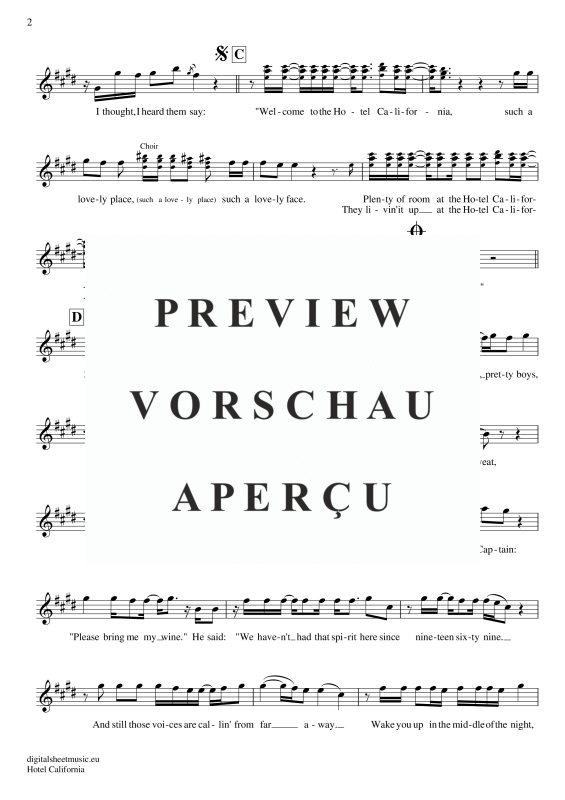 Product gallery: Page 3 of 5 Hotel California, Eagles, The, Tenor Saxophone