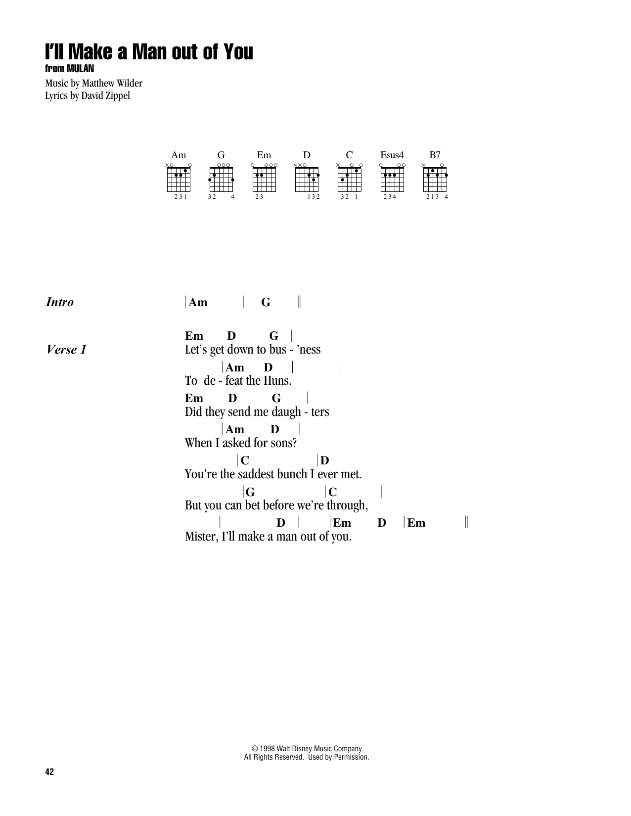 Produktbild zu: I'll Make A Man Out Of You (from Mulan)