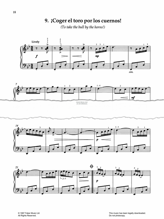 Produktgalerie: Seite 1 von 1 ¡Coger el toro por los cuernos! (To Take The Bull By The Horns), Pam Wedgwood, Klavier