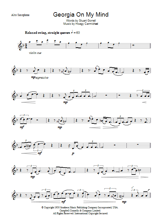 Produktgalerie: Seite 1 von 1 Georgia On My Mind, Ray Charles, Melodieinstrument