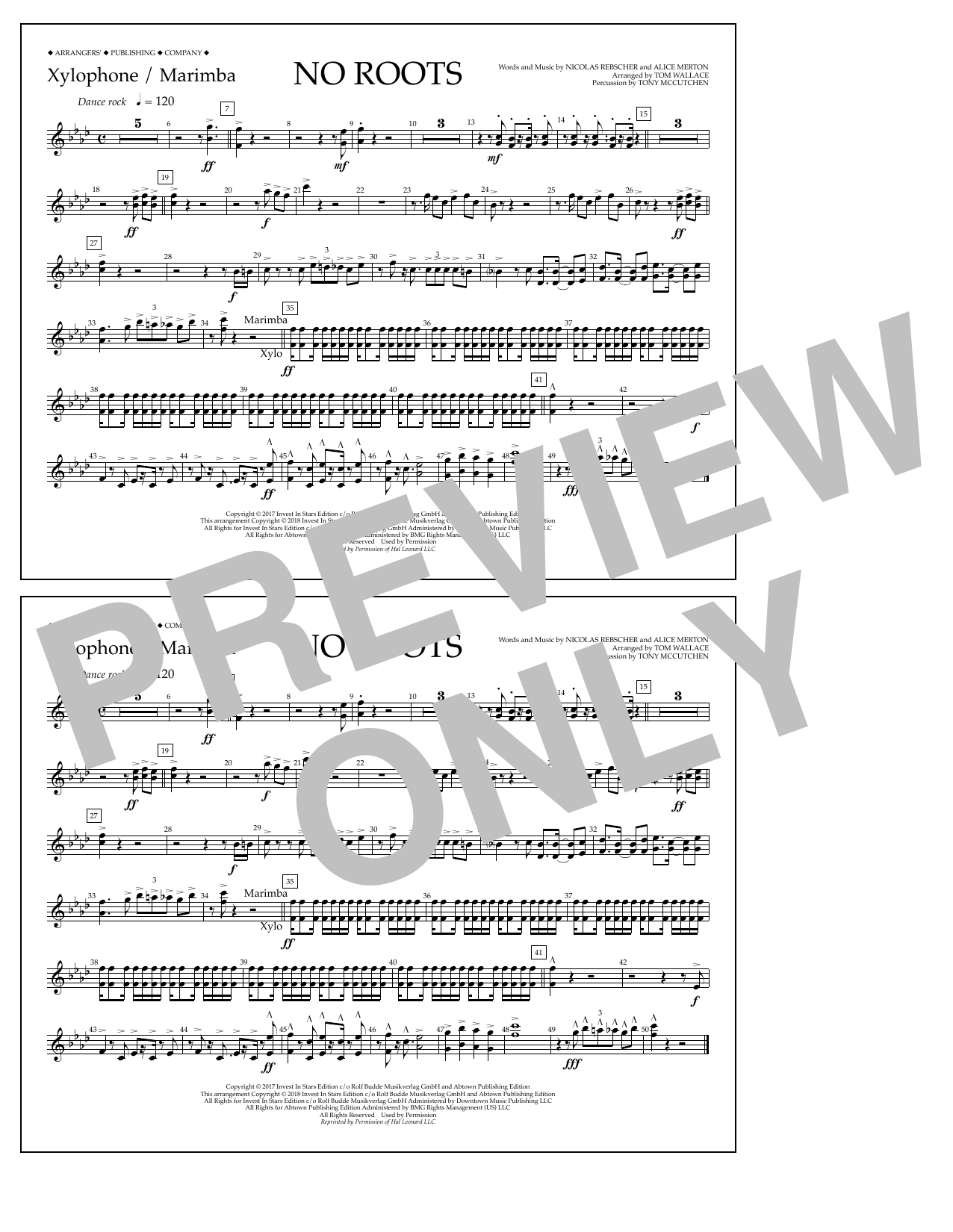 Product picture to: No Roots - Xylophone/Marimba
