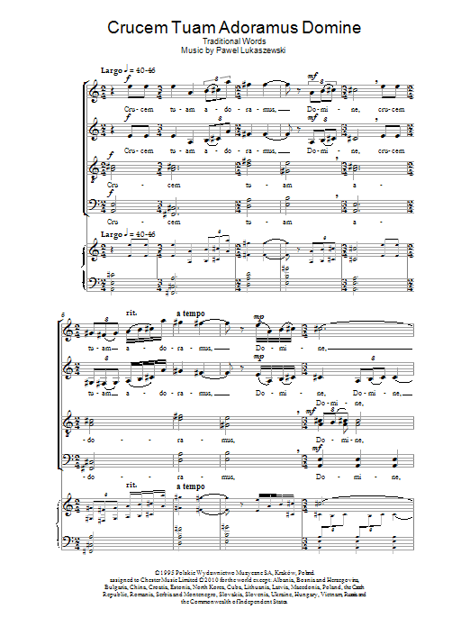Produktbild zu: Crucem Tuam Adoremus Domine