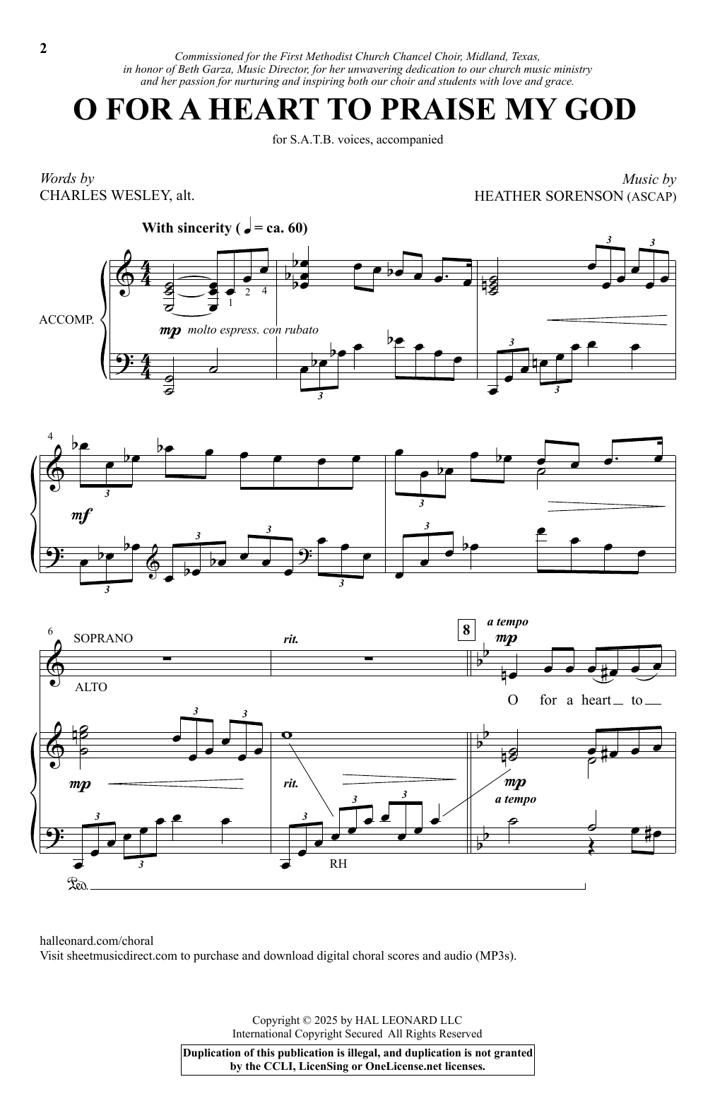 Produktgalerie: Seite 1 von 1 O For A Heart To Praise My God, Heather Sorenson, Chor