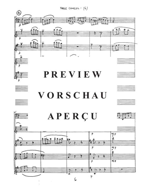 Produktgalerie: Seite 10 von 21 Three Cameos , , (Saxophon Quartett + Tuba Solo)
