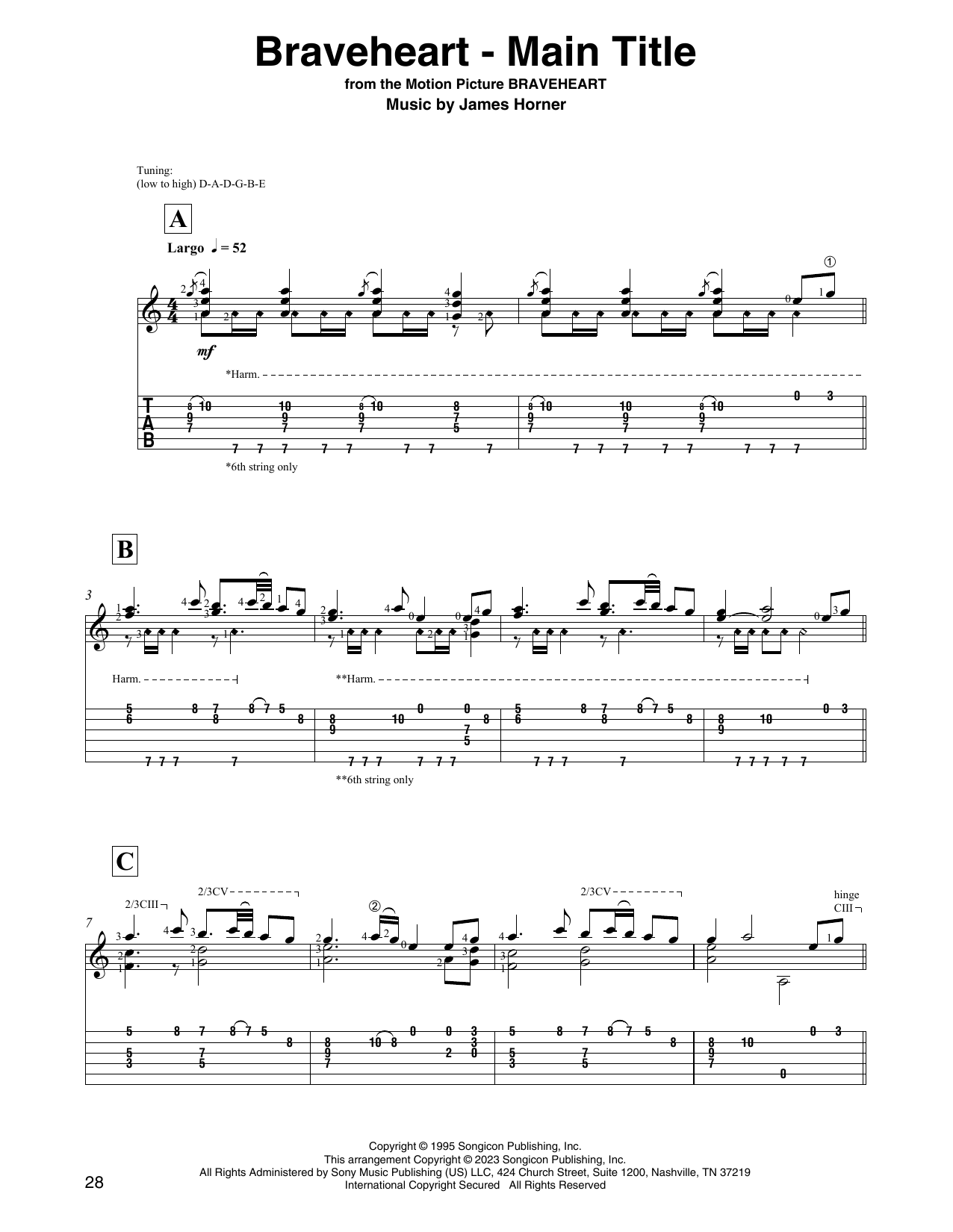 Product picture to: Braveheart - Main Title (arr. David Jaggs)