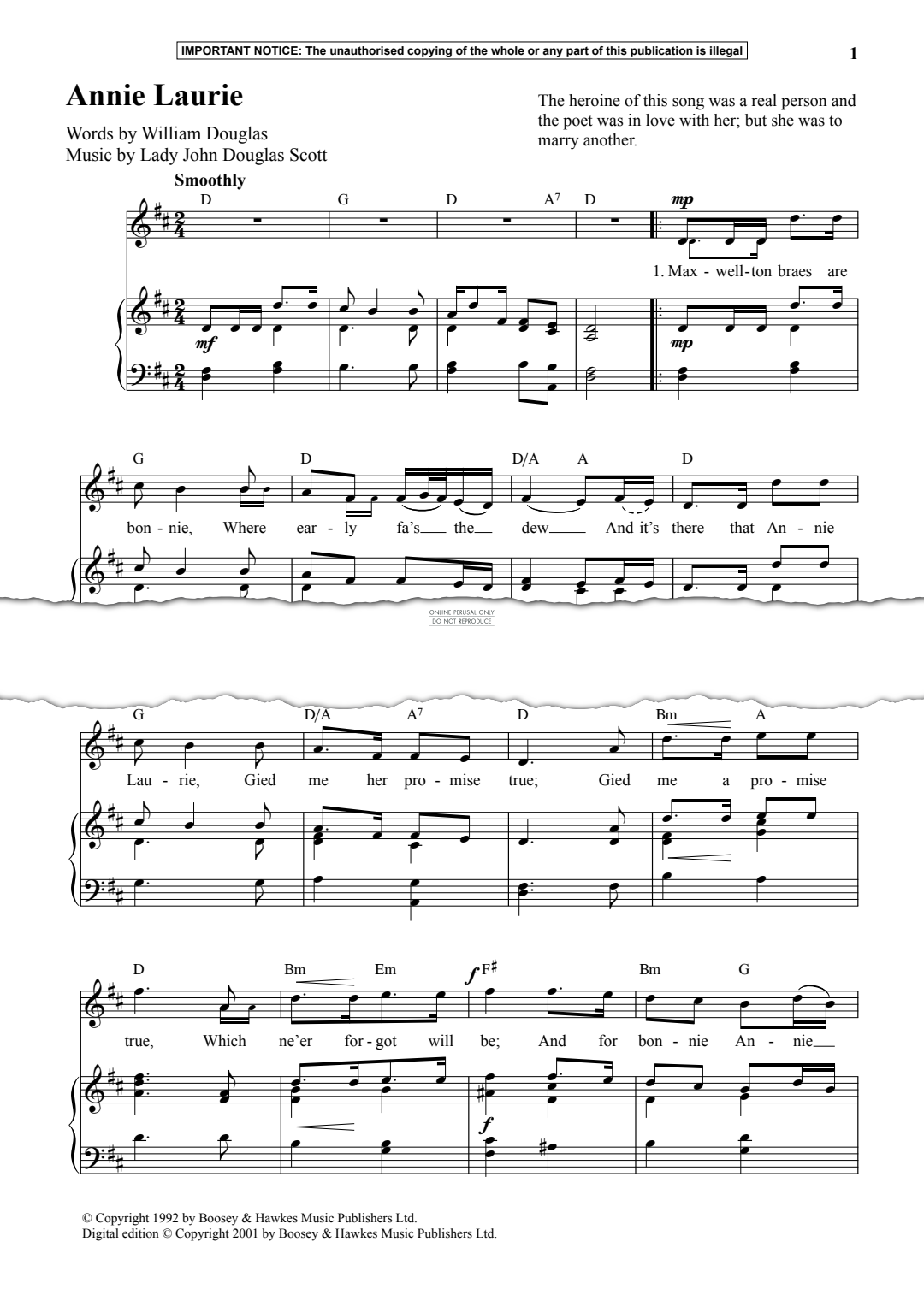 Produktgalerie: Seite 1 von 1 Annie Laurie, Lady John Douglas Scott, Gesang, Klavier