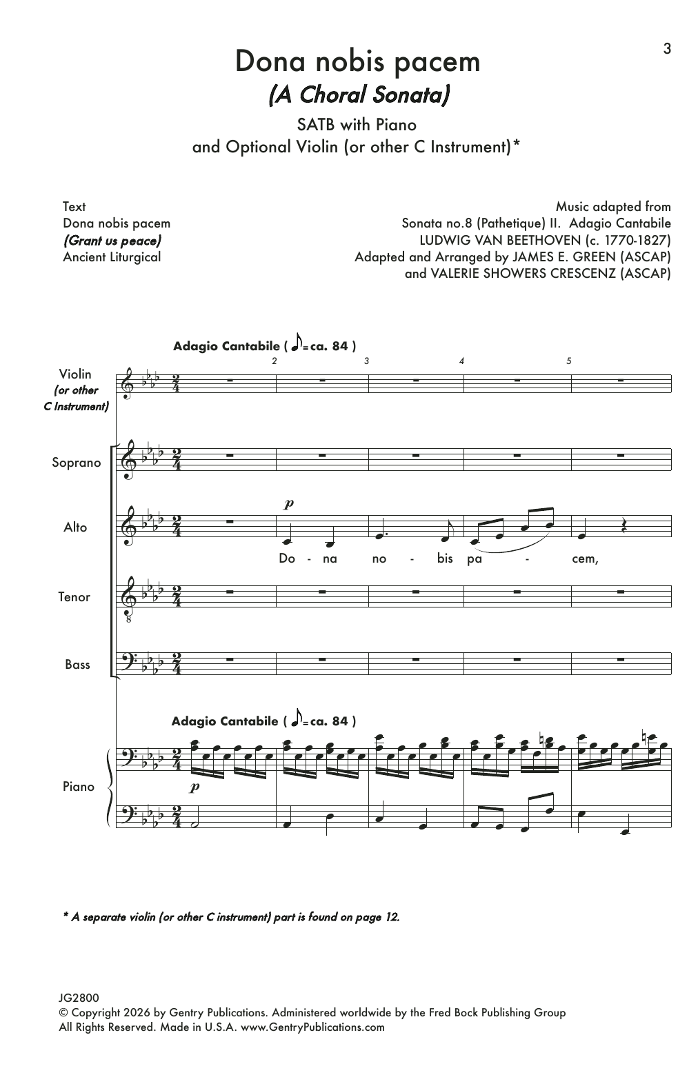 Produktgalerie: Seite 1 von 1 Dona Nobis Pacem, James E. Green and Valerie Showers Crescenz, Chor