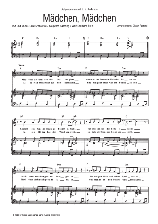 Produktbild zu: Mädchen, MädchenG.G. Anderson