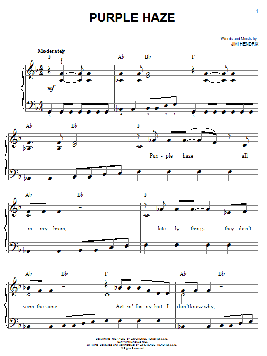 Product picture to:  Purple Haze - Jimi Hendrix