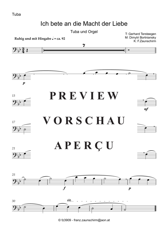 Product picture to: Ich bete an die Macht der Liebe Dmitri Bortniansky