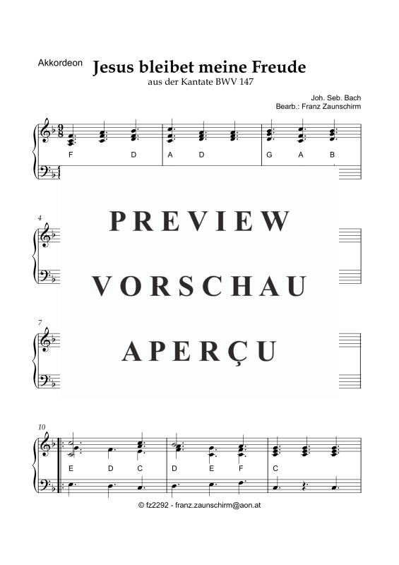 Produktgalerie: Seite 6 von 8 Jesus bleibet meine Freude, , Tenorhorn und Akkordeon