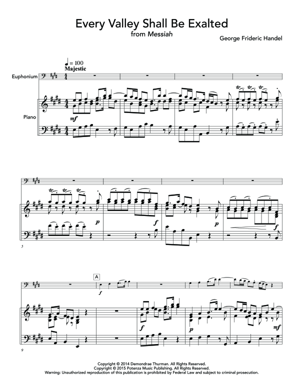 Product gallery: Page 1 of 11 Songs of a Wayfarer, , (euphonium and piano)