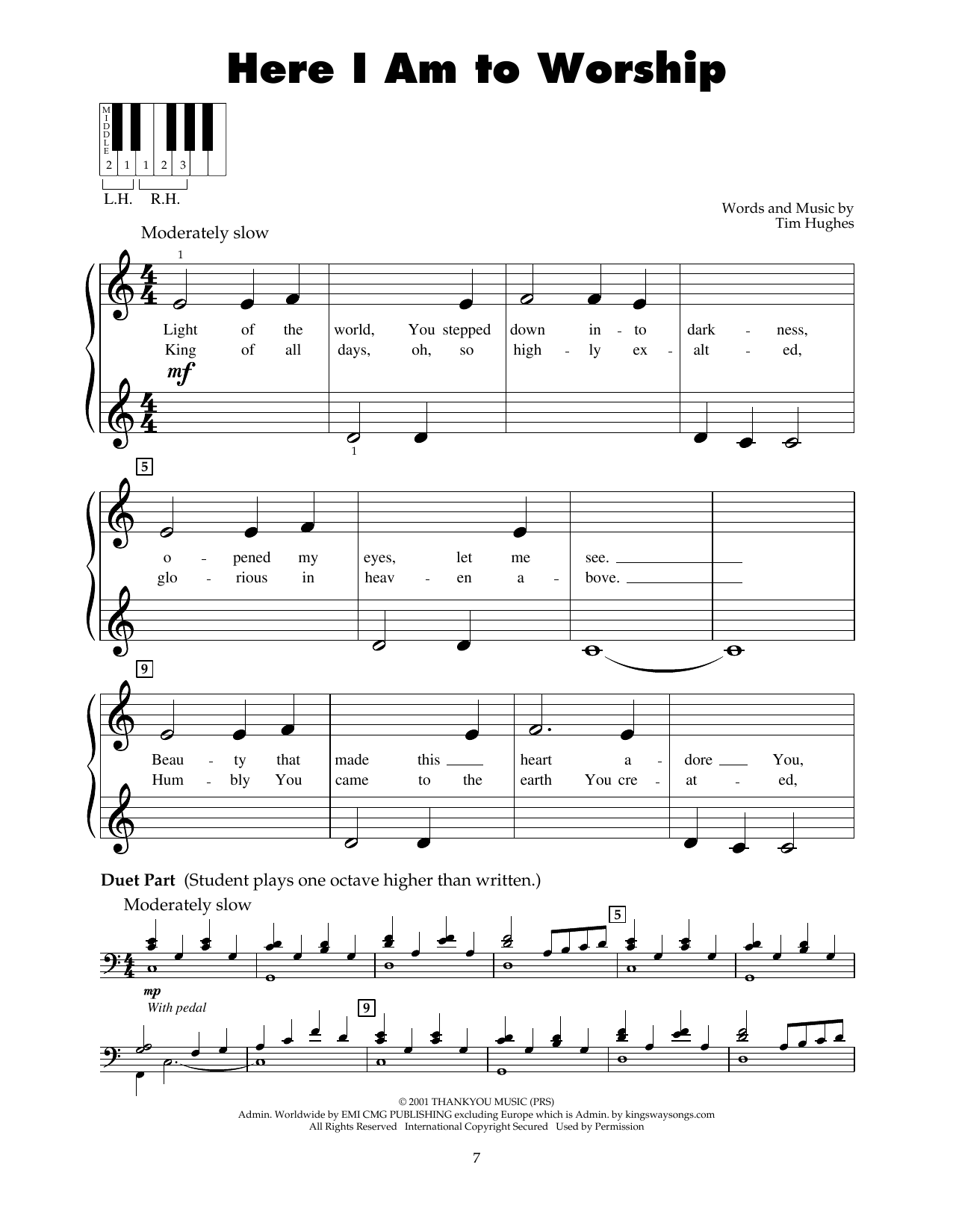 Produktgalerie: Seite 1 von 1 Here I Am To Worship (Light Of The World), Tim Hughes, Klavier