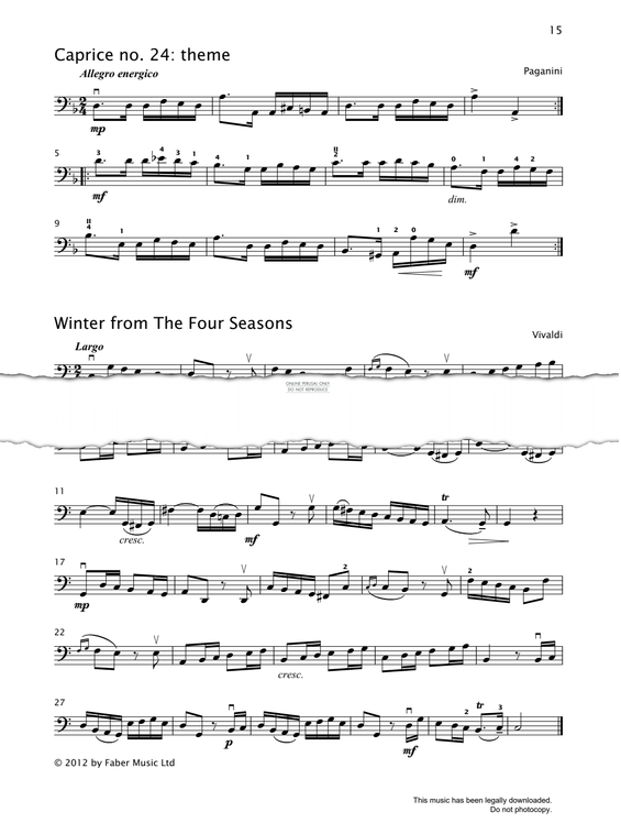 Produktgalerie: Seite 1 von 1 Theme (from 'Caprice No.24'), Nicolò Paganini, Violoncello