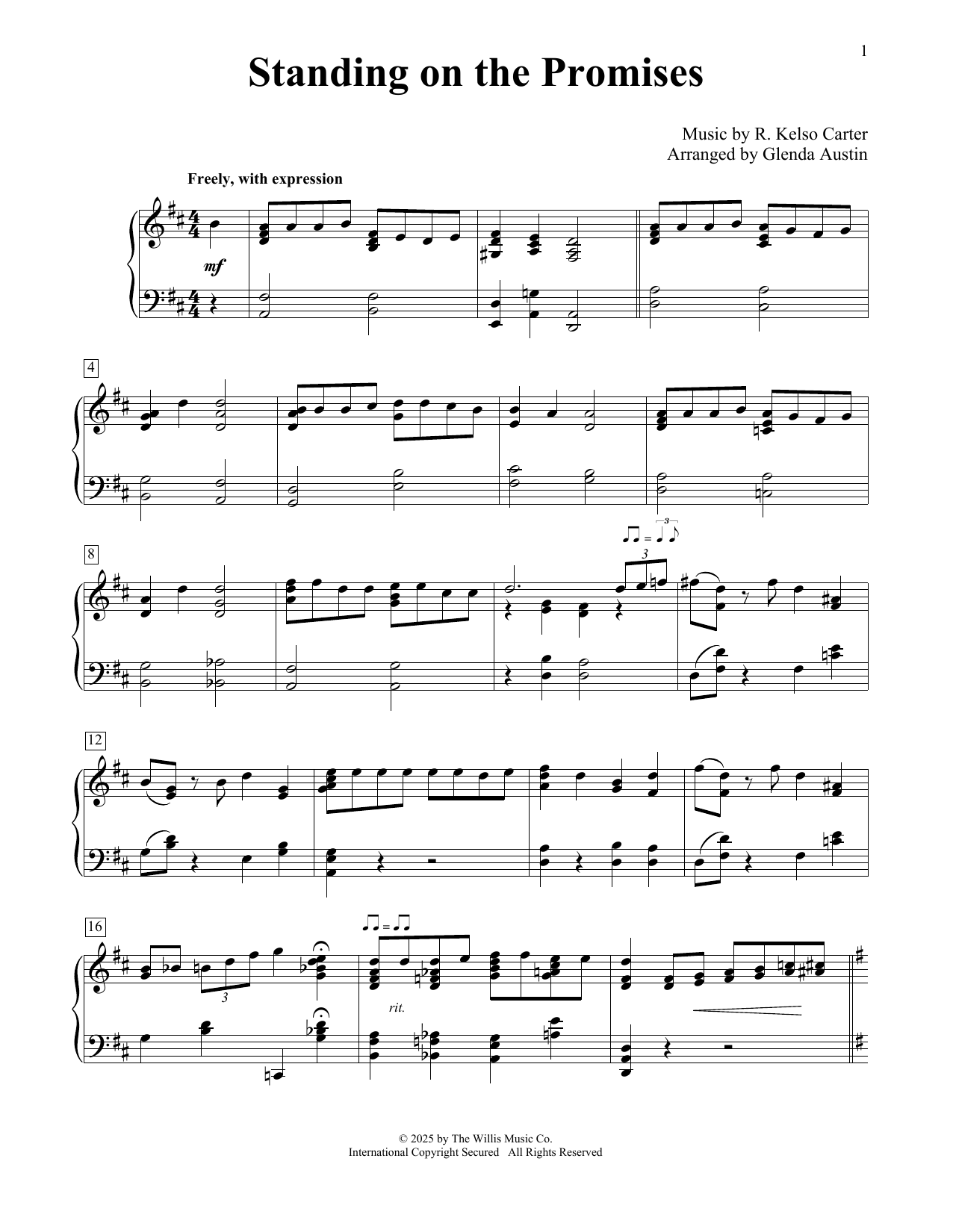 Produktbild zu: Standing On The Promises (arr. Glenda Austin)