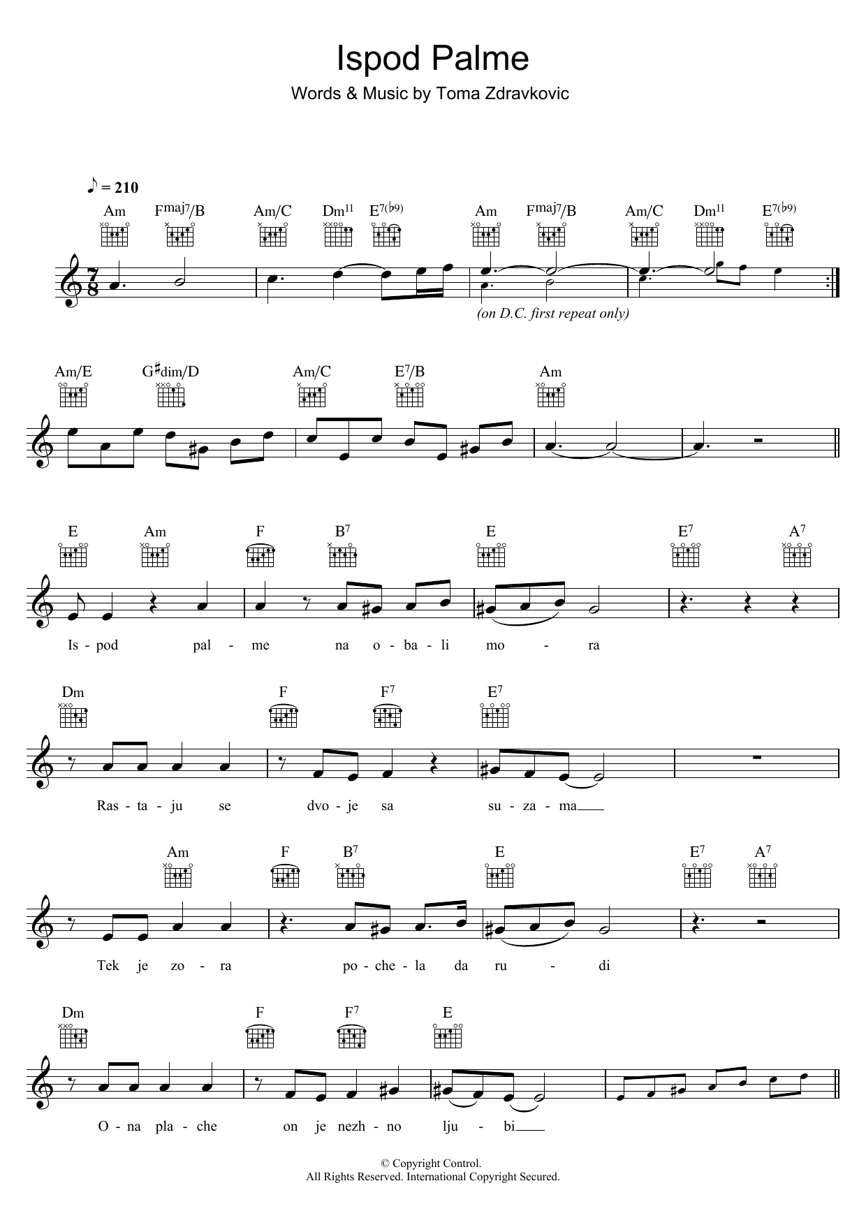 Produktgalerie: Seite 1 von 1 Ispod Palme, Toma Zdravkovic, Melodieinstrument
