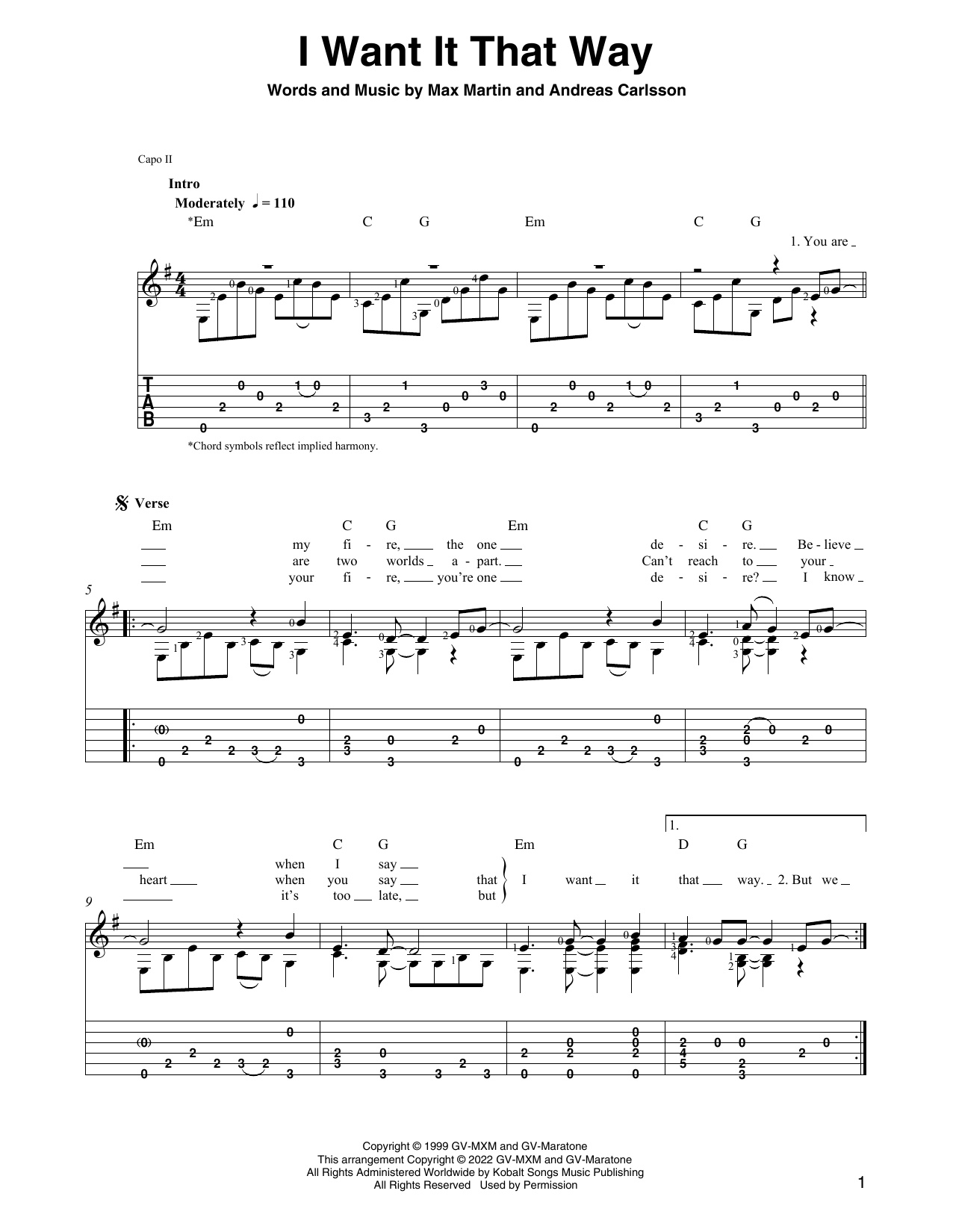 Produktbild zu: I Want It That Way (arr. Ben Pila)