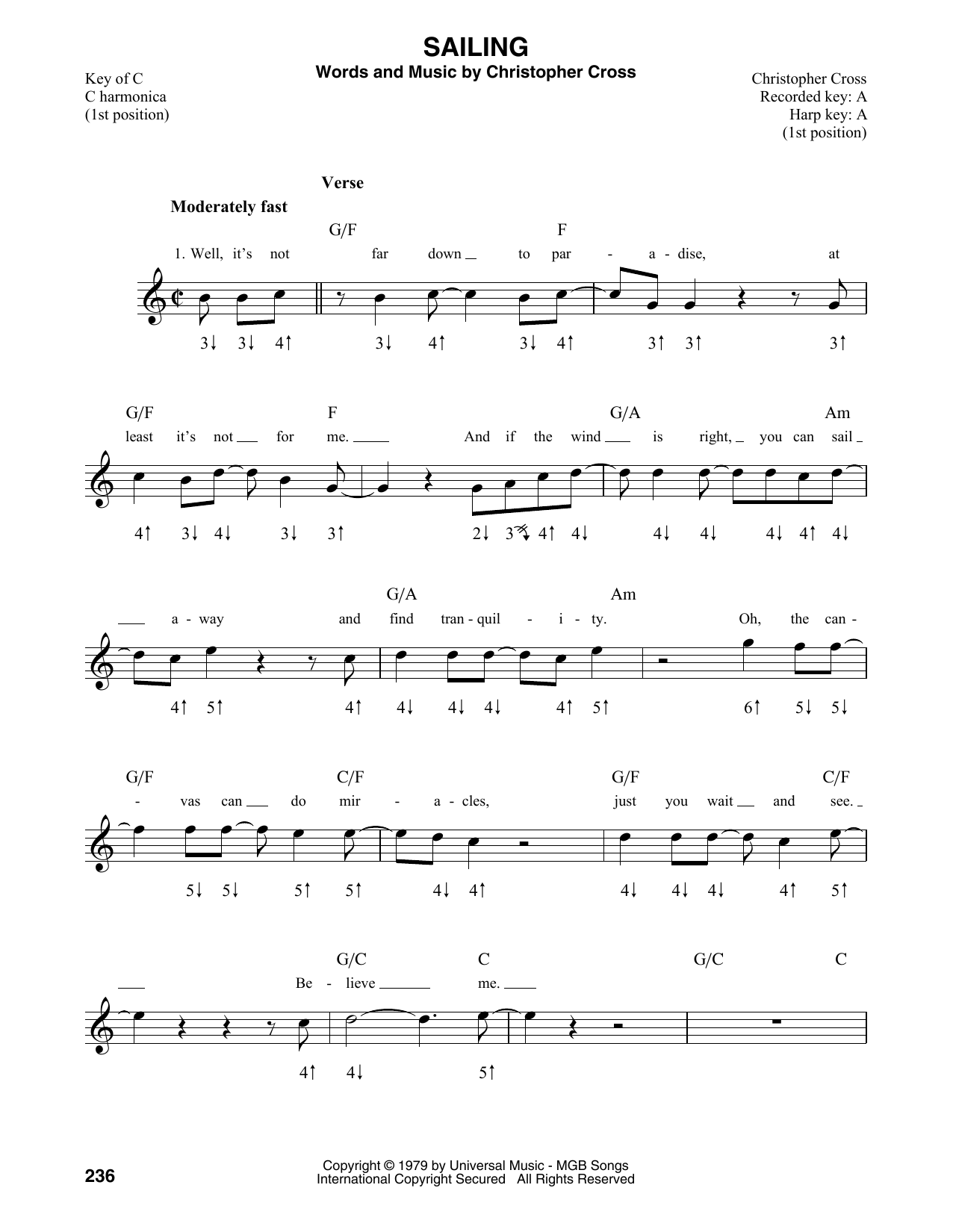 Product gallery: Page 1 of 1 Sailing, Christopher Cross