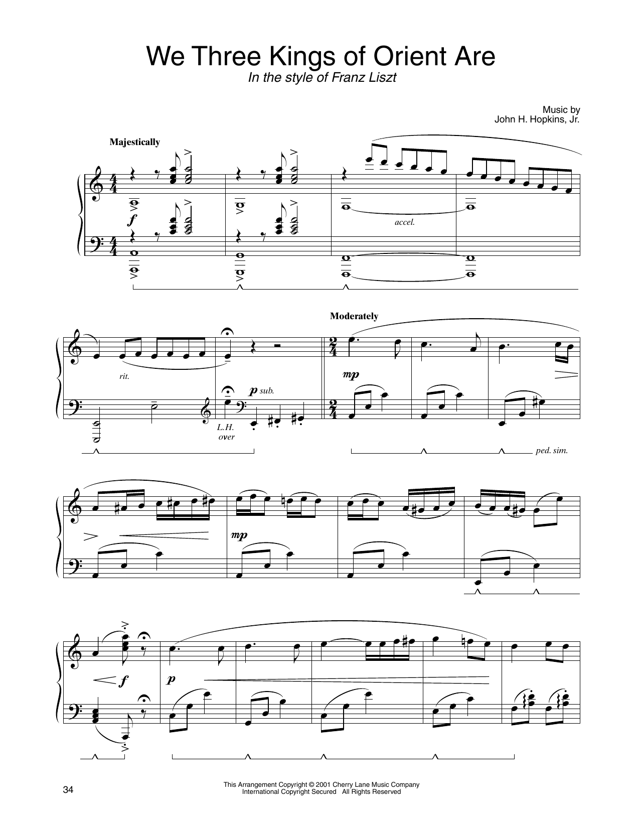 Product picture to: We Three Kings Of Orient Are (in the style of Franz Liszt) (arr. Carol Klose)