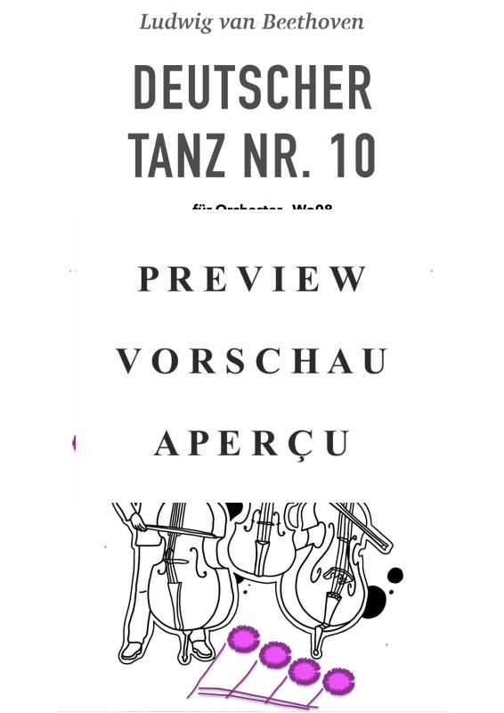 Produktgalerie: Seite 2 von 11 Deutscher Tanz Nr. 10, , Jugendkammerorchester