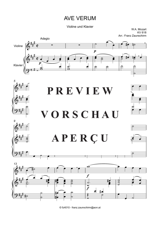 Product gallery: Page 2 of 8 Ave verum , , (violin + piano)
