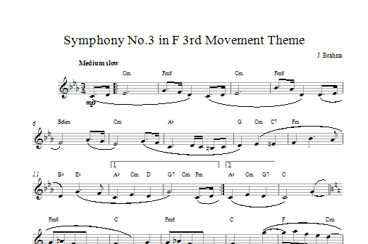 Produktgalerie: Seite 1 von 1 Symphony No 3 In F, Johannes Brahms, Melodieinstrument