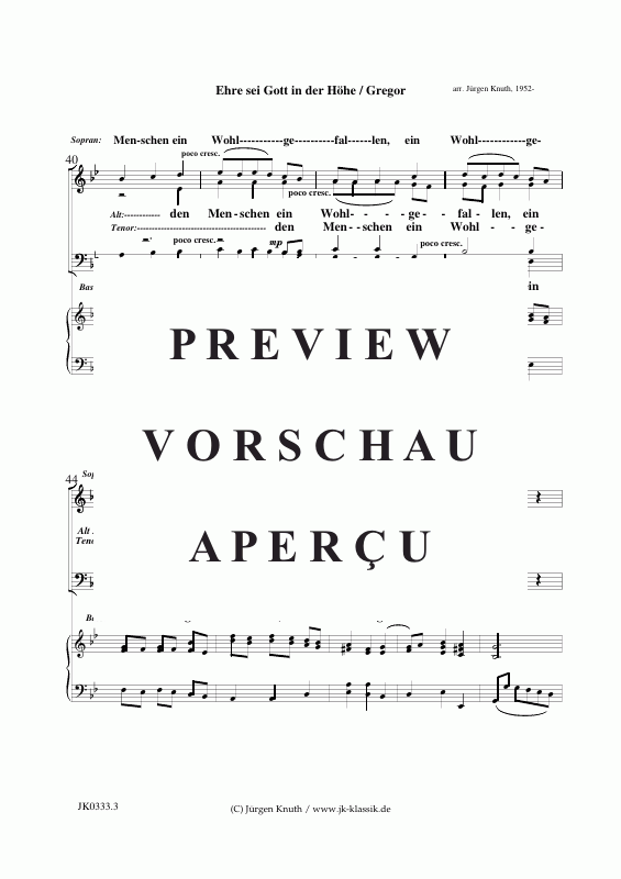 Produktgalerie: Seite 4 von 9 Ehre sei Gott in der Höhe!, , Gemischter Chor + Orgel/Klavier
