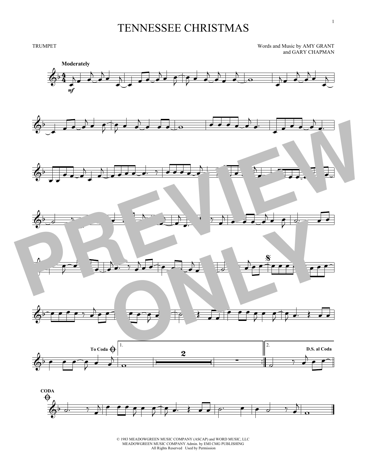 Produktgalerie: Seite 1 von 1 Tennessee Christmas, Amy Grant, Trompete