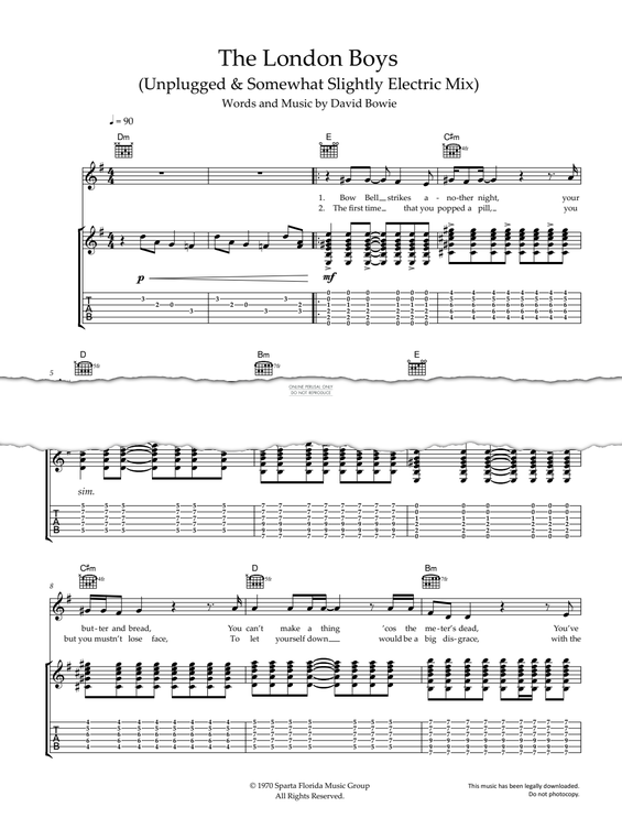 Produktgalerie: Seite 1 von 1 The London Boys, David Bowie, Gesang, Gitarre