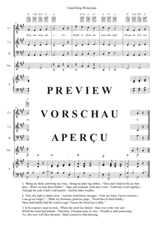 Produktgalerie: Seite 3 von 3 Good King Wenceslas , , (Männerchor TTB + Klavier/Git. optional)