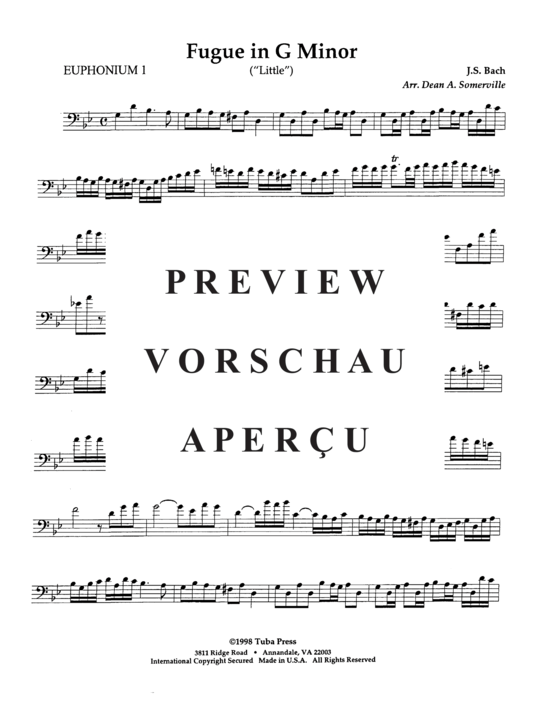 Product gallery: Page 11 of 18 Fugue in G Minor (Little) , ,  (Tuba Quartett EETT)