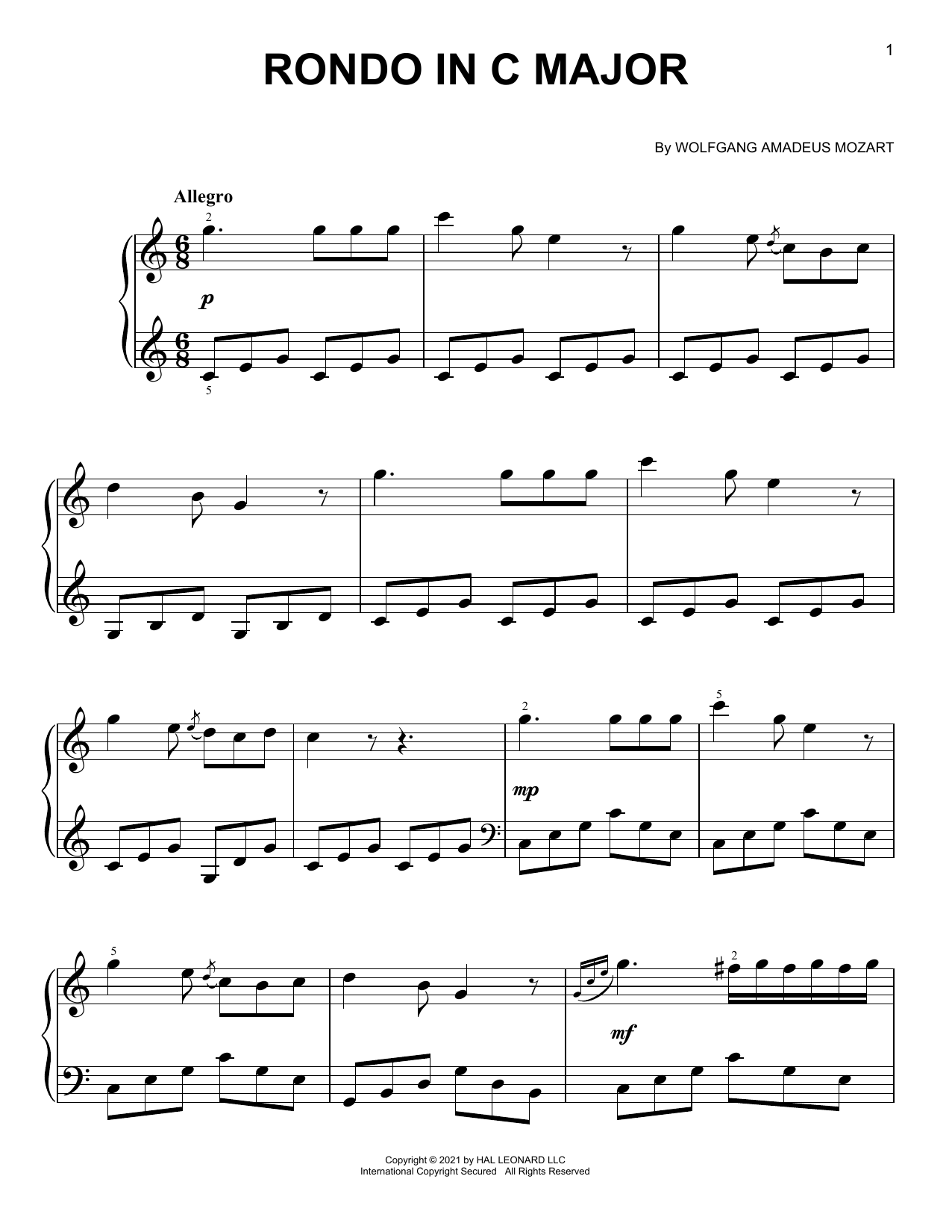 Produktbild zu: Rondo In C Major
