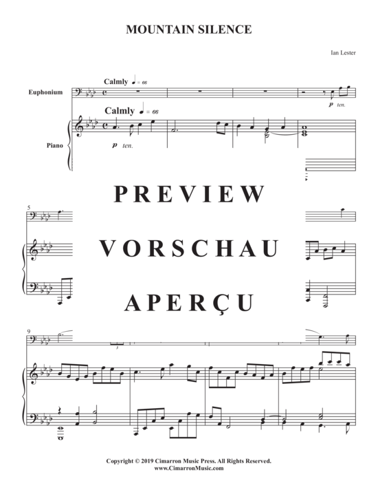 Product gallery: Page 3 of 7 Mountain Silence , , (euphonium + piano)