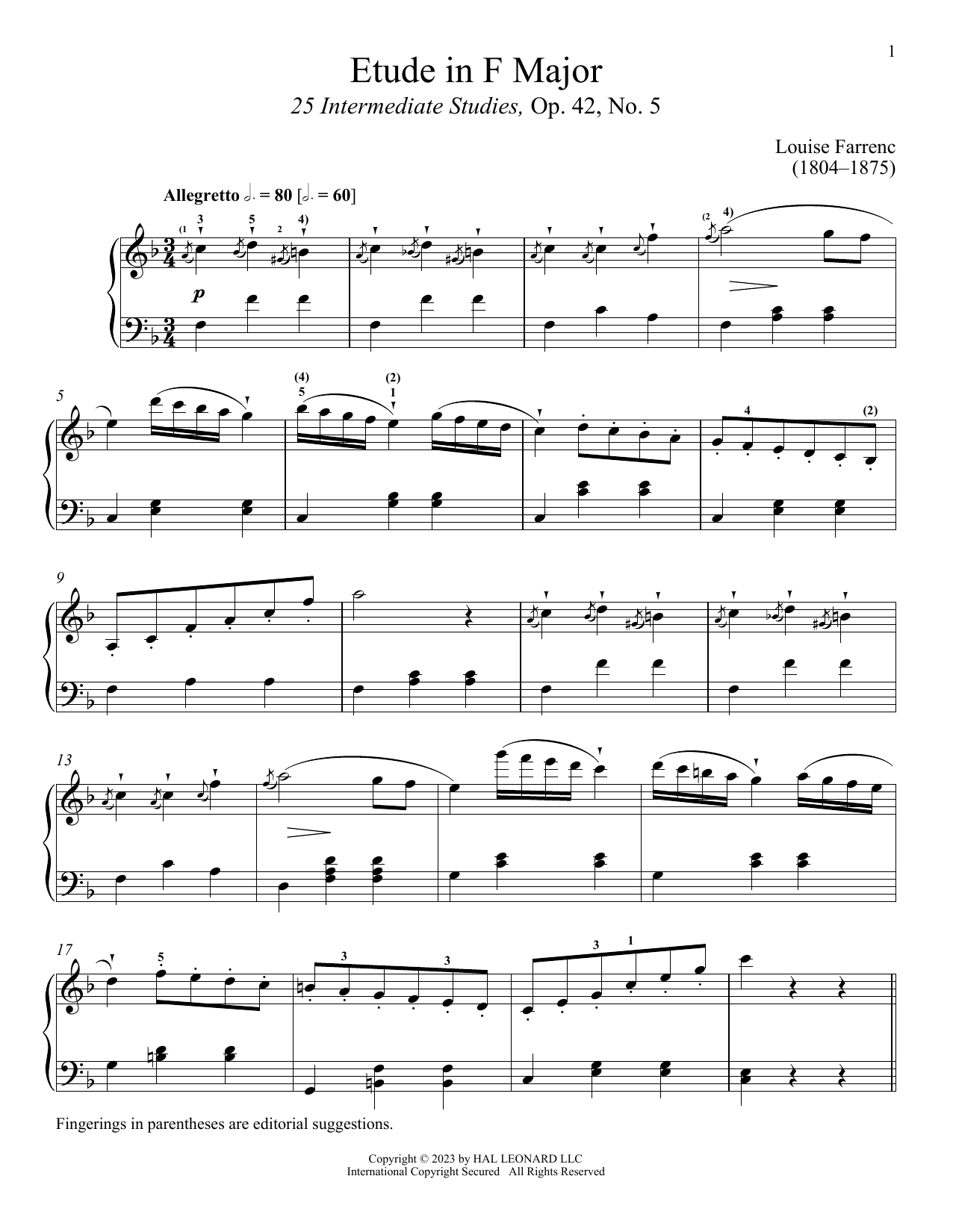 Product picture to: Etude in F Major