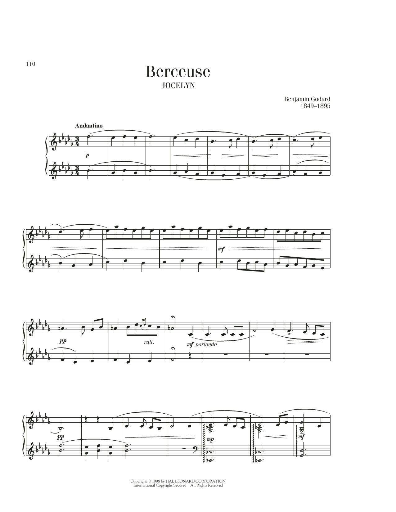 Product picture to: Berceuse