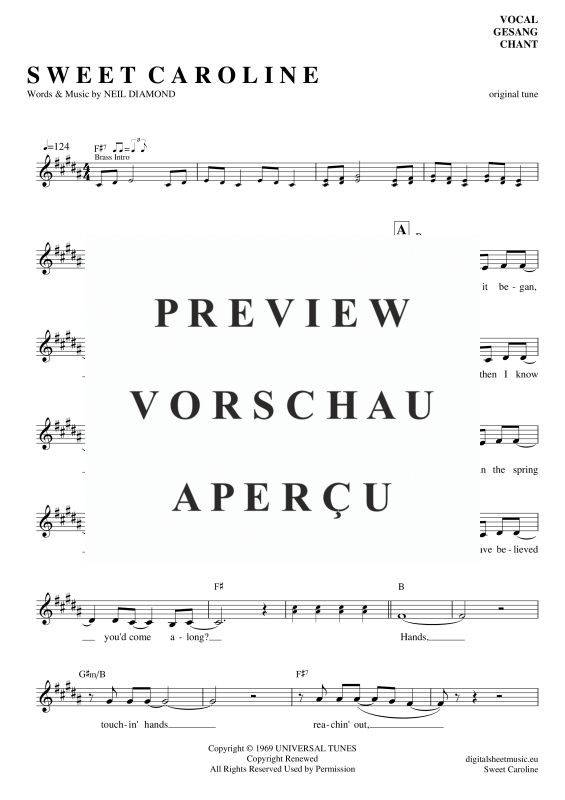 Product gallery: Page 5 of 7 Sweet Caroline , Diamond, Neil, (vocals)