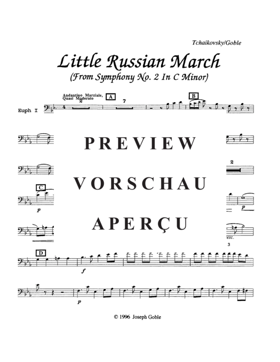 Product gallery: Page 10 of 17 Little Russian March (from Symphony No. 2 in C Minor) , ,  (Tuba Quartett EETT)
