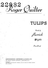 cover: Tulips, Roger Quilter
