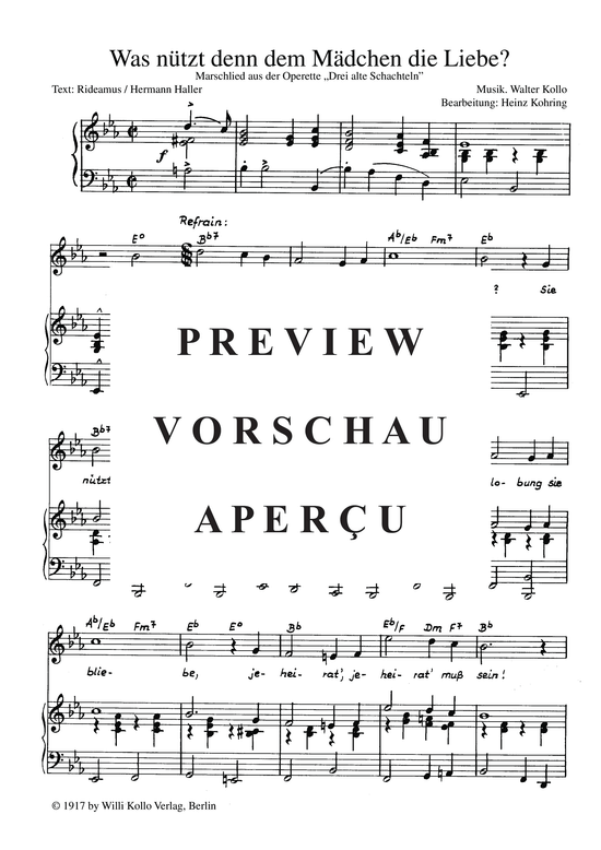 Produktgalerie: Seite 4 von 5 Was nützt denn dem Mädchen die Liebe?, 	, Klavier und Gesang