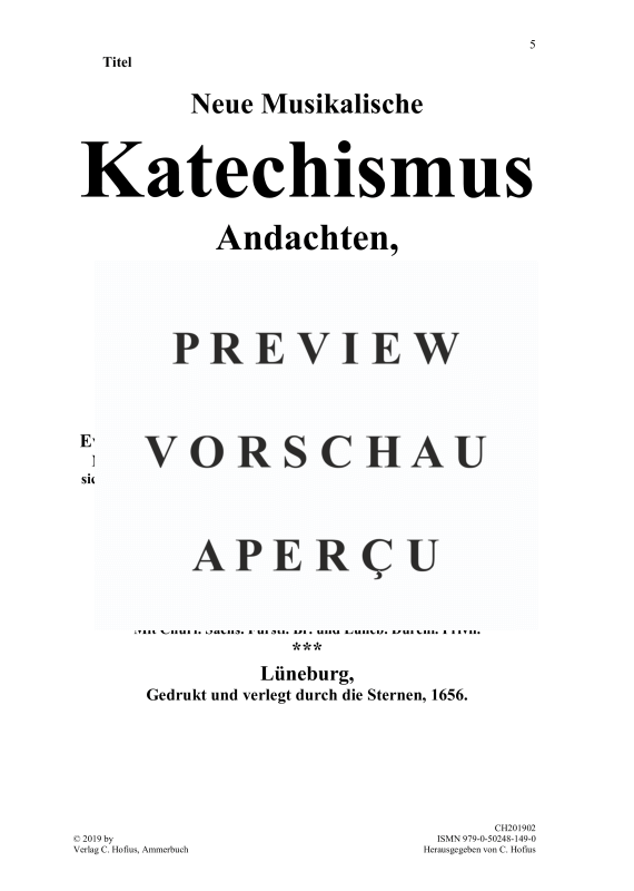 gallery: Neue Musikalische Katechismus-Andachten von Johann Rist, , (Duo 2 Vokalstimmen und BC)
