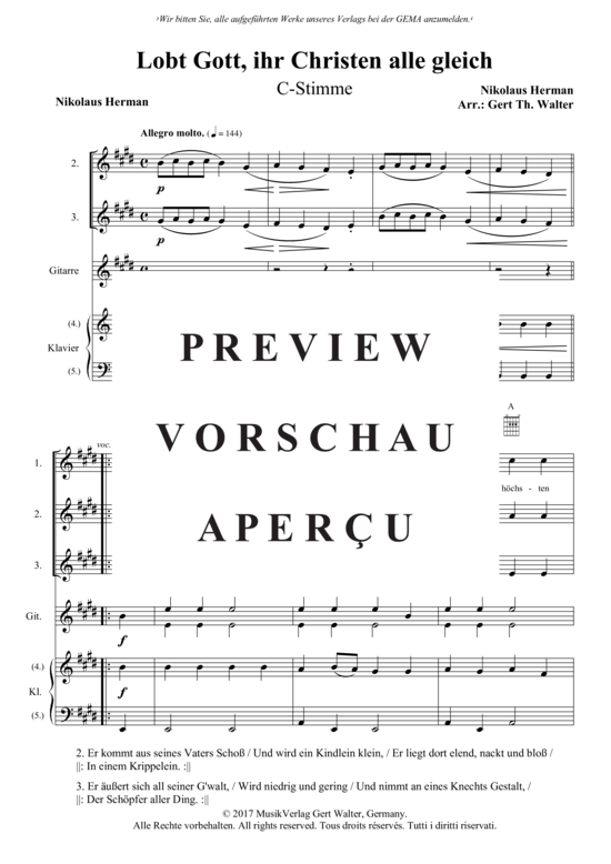 Produktgalerie: Seite 2 von 11 Lobt Gott, ihr Christen alle gleich , , (flexibles Quintett)