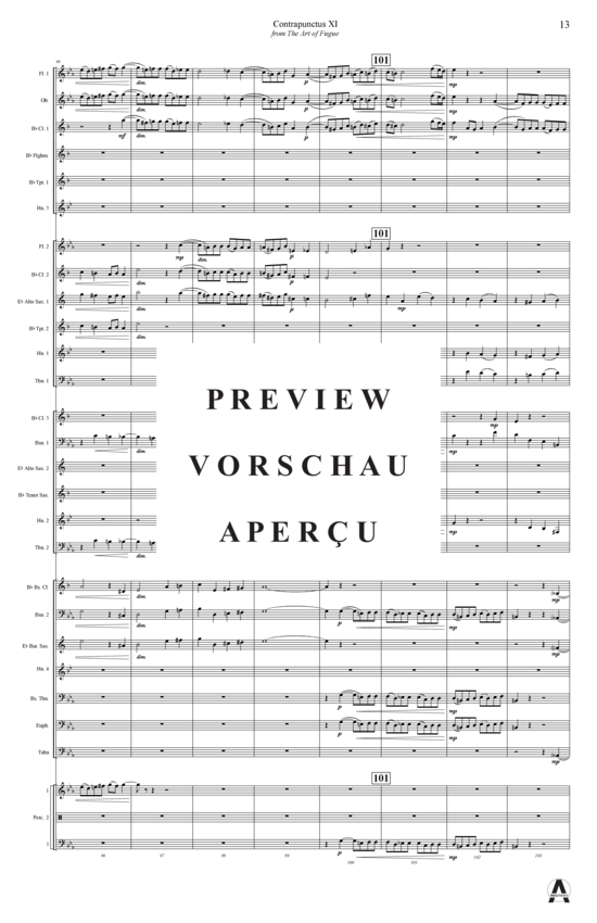 Produktgalerie: Seite 16 von 21 Contrapunctus 11 aus Kunst der Fuge , , (Concert Band)