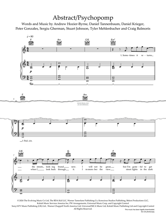 Product gallery: Page 1 of 1 Abstract (Psychopomp), Hozier