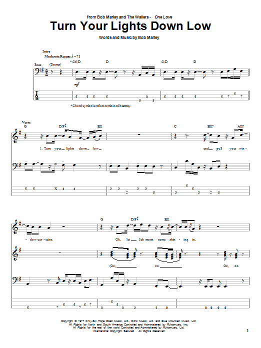 Produktgalerie: Seite 1 von 1 Turn Your Lights Down Low, Bob Marley, E-Bass
