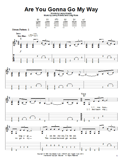 Product gallery: Page 1 of 1 Are You Gonna Go My Way, Lenny Kravitz
