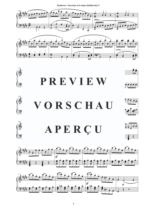 Produktgalerie: Seite 8 von 11 Ouverture in E major (Fidelio) Op.72 - Piano Version, , Klavier Solo