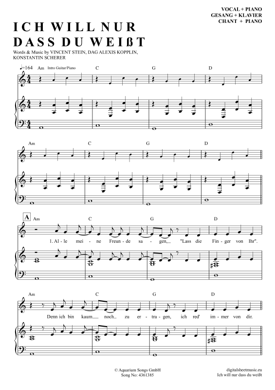 Ich will nur dass du weißt 