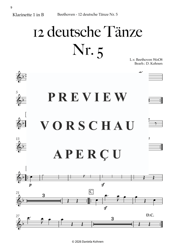 Produktgalerie: Seite 11 von 11 Deutscher Tanz Nr. 5, , Jugendkammerorchester
