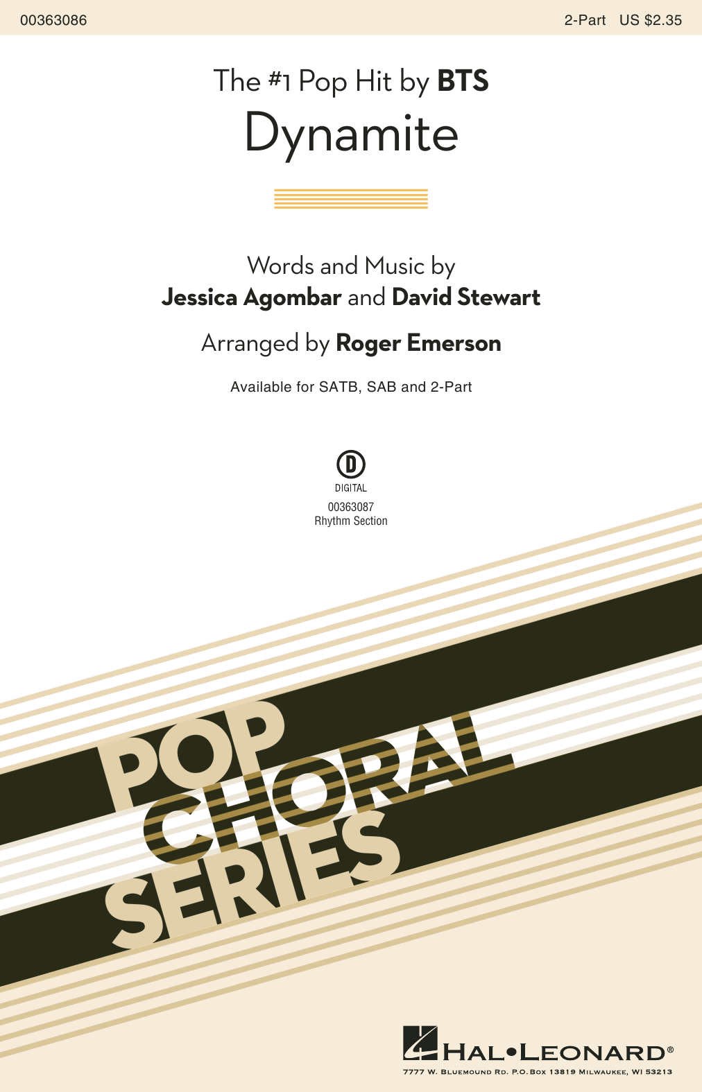 Produktbild zu:  Dynamite (arr. Roger Emerson) - BTS